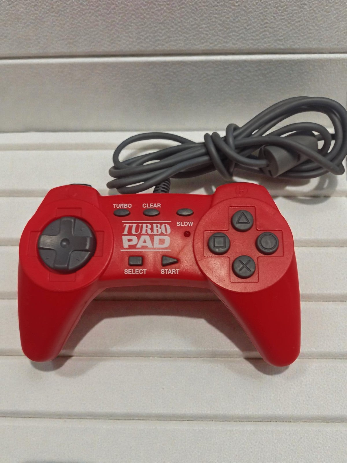 Manette Turbo Pad compatible PlayStation PS1, contrôleur filaire avec fonction t