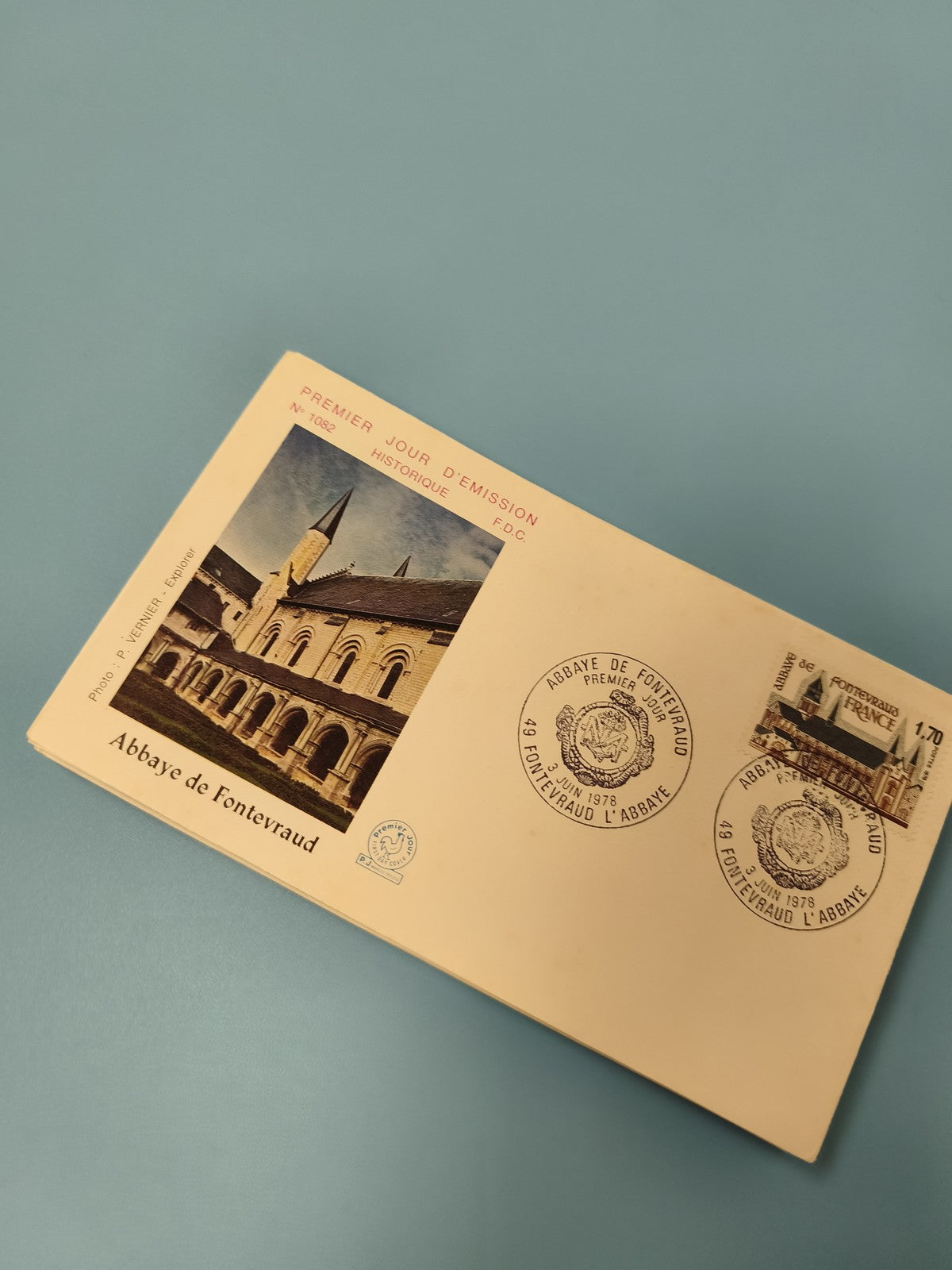 Enveloppe FDC premier jour d?émission Abbaye de Fontevraud timbre France
