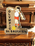 Pin's football vintage Olympic St Saulvien émaillé ancien badge sport