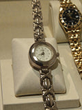 Montre femme vintage Lulu quartz, bracelet argenté rétro, pile à remplacer