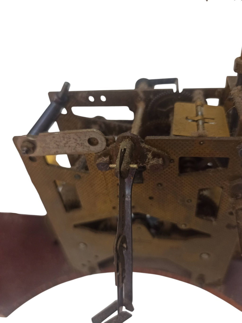 Horloge pendule animée début XXe, mécanisme forgeron à restaurer vintage