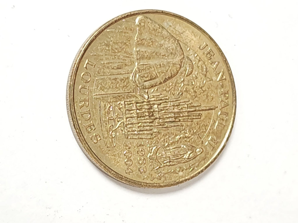 Pièce commémorative Lourdes, souvenir religieux, jeton emblématique France