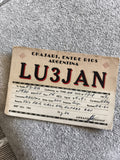 Carte QSL ancienne LU3JAN Chajari Argentine radioamateur vintage 1962