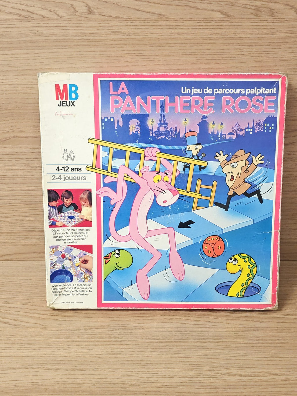 Jeu de société vintage La Panthère Rose MB 1984 ancien rare collection rétro