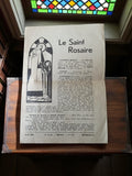 Ancienne brochure Le Saint Rosaire 1940 Marseille journal catholique vintage