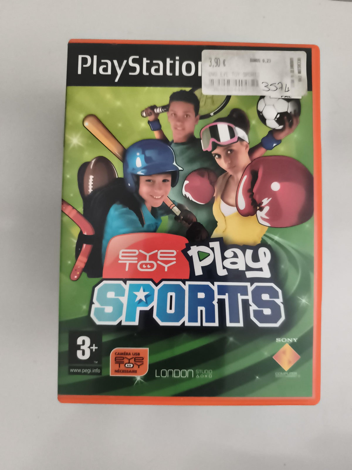 Jeu PlayStation EyeToy Play Sports Sony boîte verte, jeu vidéo famille