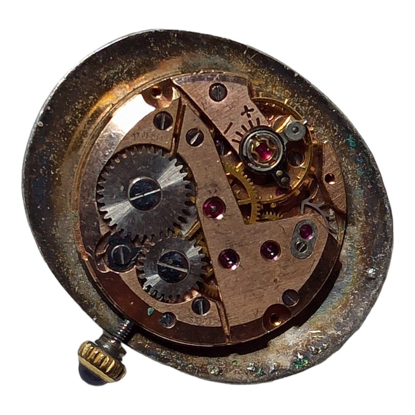 Montre ancienne SUJA Suisse mécanique cadran romain à restaurer vintage