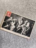 CPA illustrée La Malédiction Paternelle Greuze Musée du Louvre timbre 10c France