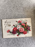 Carte postale Bonne Fête fleurs panier illustration couleur CPA