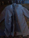 Manteau d'officier vintage armée de l'air française, doublure fourrée ancien