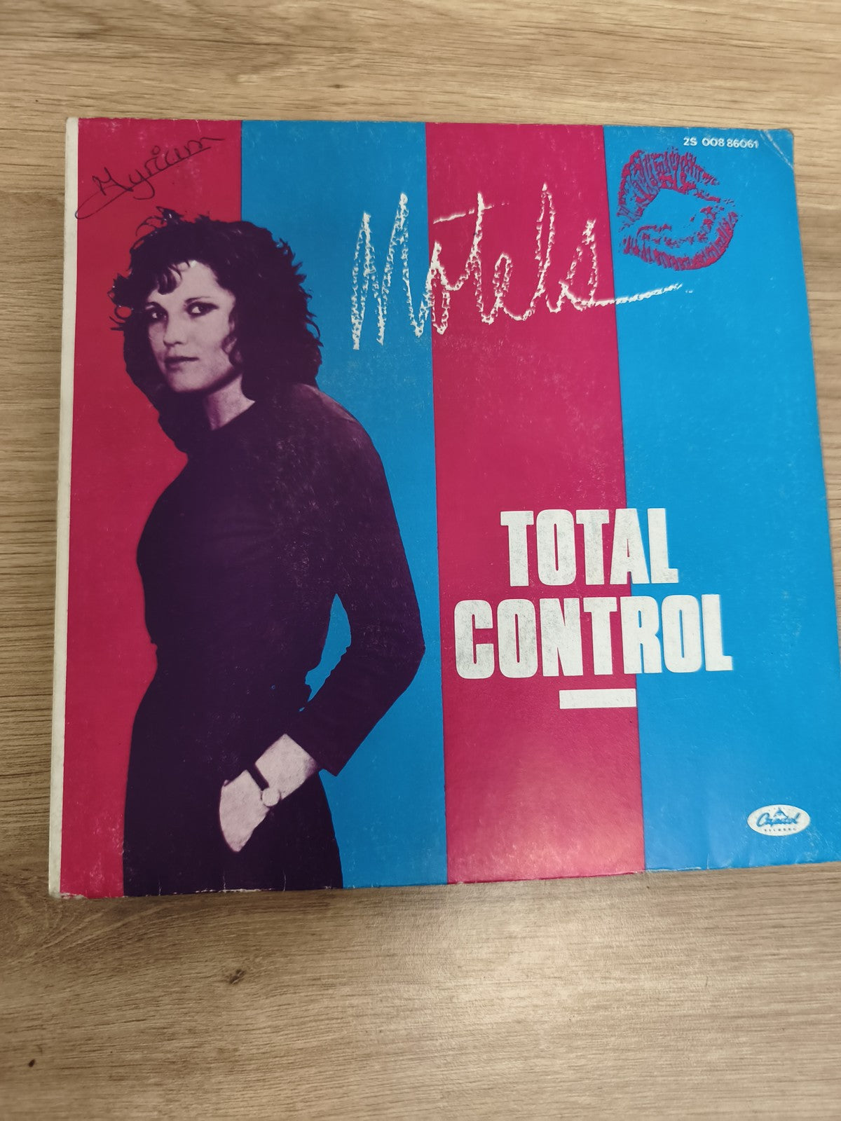 Vinyle 45 tours The Motels Total Control pochette bicolore rouge bleu