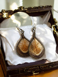 Boucles d’oreilles vintage goutte fil métal argenté style rétro bohème