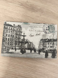 Ancienne carte postale Lyon Place Guichard CPA, timbre 5c, noir et blanc