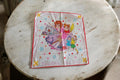 Serviette vintage Sally the Witch anime Japon années 70 tissu imprimé