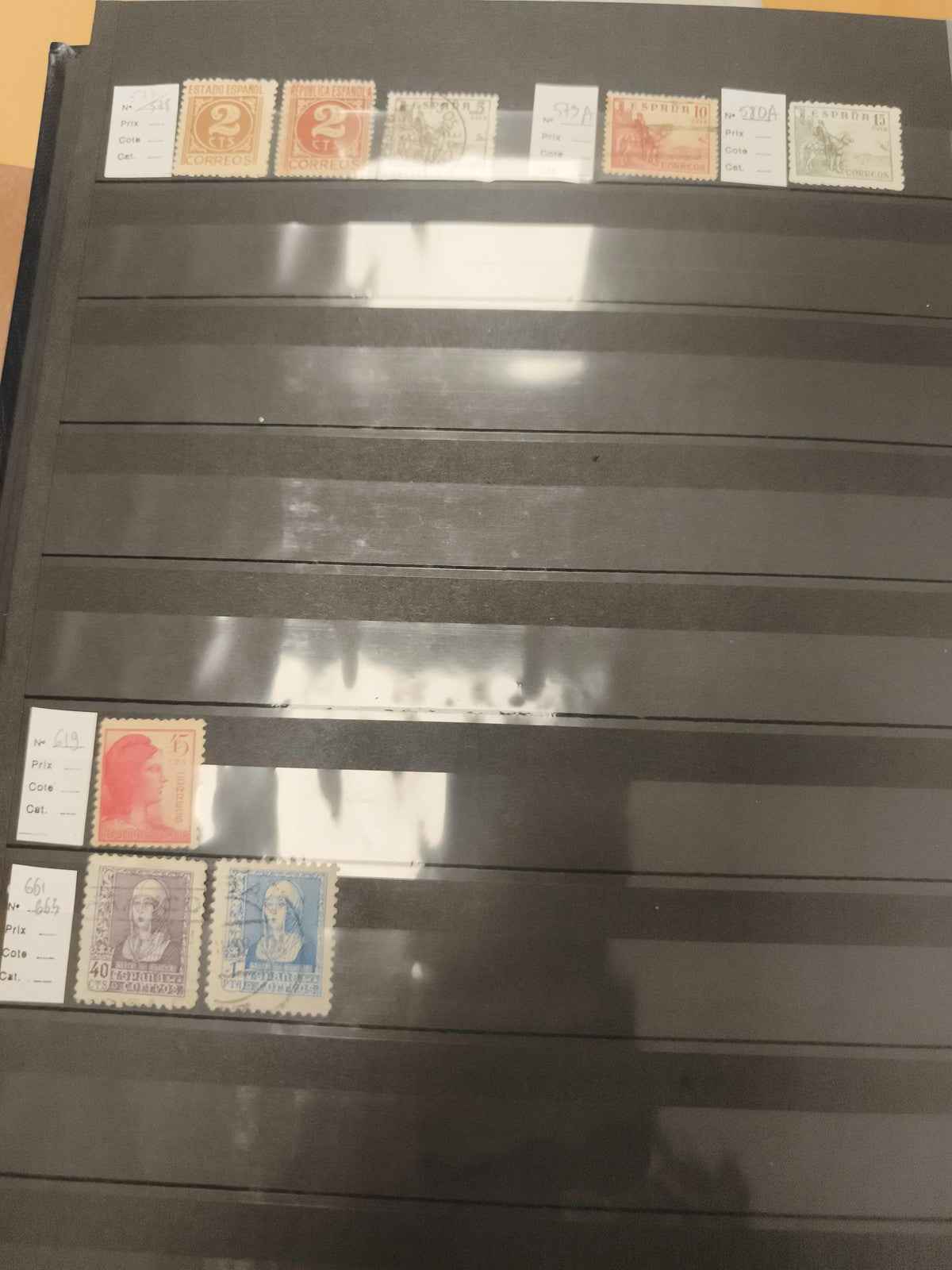 Timbres Espagne anciens x8, divers motifs, couleurs variées, philatélie espagnol