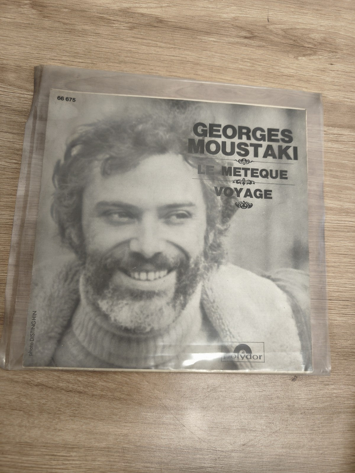 Vinyle 45T Georges Moustaki Le Métèque Voyage pochette photo Polydor (Ref 6)