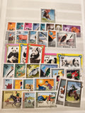 Timbres Mongolie animaux sports thèmes variés philatélie lot illustré