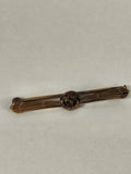 Broche vintage ancienne plaquée or signée, bijou rétro collection occasion