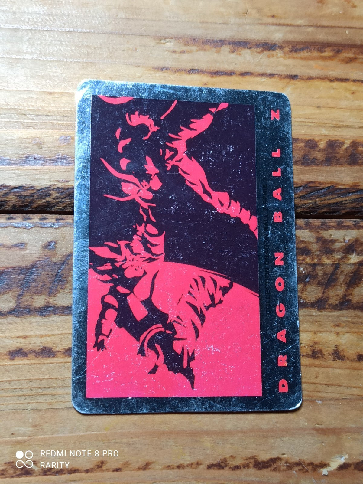 Carte Dragon Ball Z vintage Série 1, design rouge et noir, rare set ancien