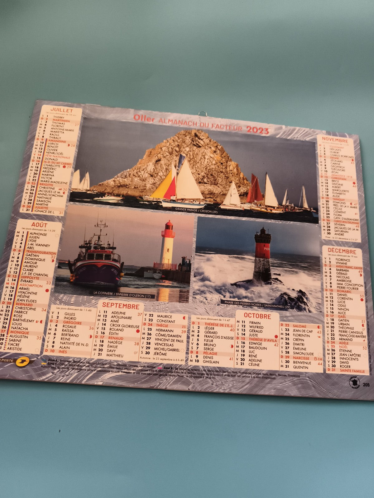 Almanach du facteur 2023 mer voiliers neuf calendrier mural