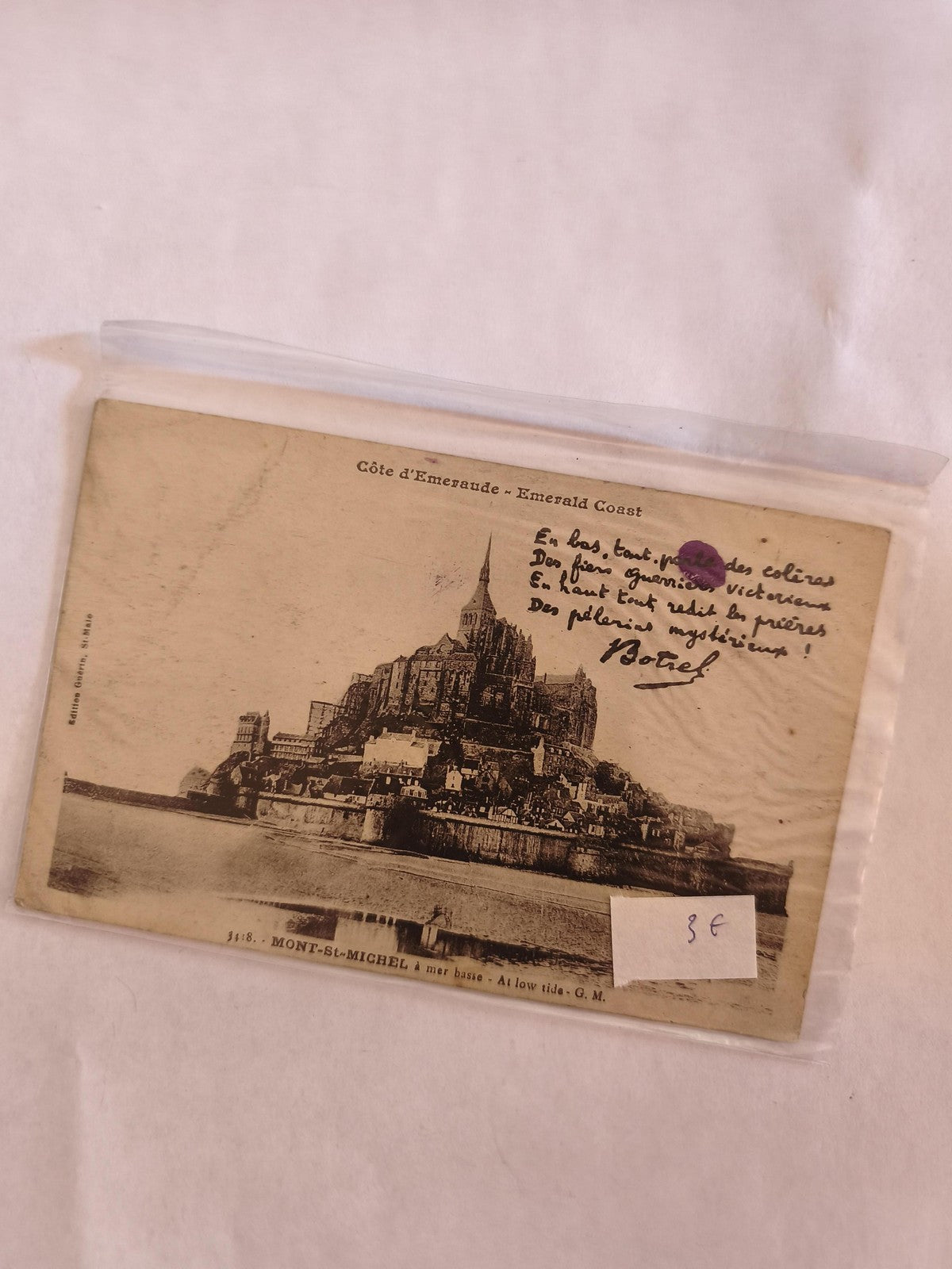 Carte postale vintage Mont Saint Michel ancienne vue rétro collection France