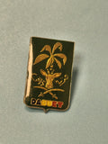 Vintage pin's militaire Daguet émaillé doré, tête de cerf, collection armée