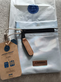 Pochette latérale Cabaia irisée neuve, accessoire sac, 15 cm, zip, label