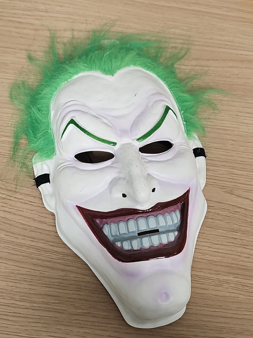 Masque Joker vintage cheveux verts cosplay Batman ancien style rue original