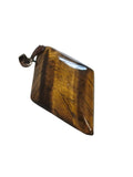 Gros pendentif pierre naturelle ?il de tigre pendentif pierre marron bijou femme