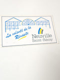 Vintage autocollant publicitaire Neuville ancien rétro grand format collection