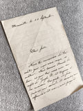 Lettre manuscrite ancienne Marseille 11 septembre WW1 première guerre document