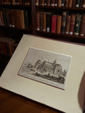 Gravure ancienne Abbaye St Michel Sommières art vintage déco rétro