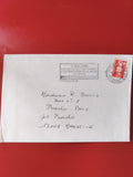 Enveloppe timbrée philatélie Marseille affranchie Marianne rouge cachet visible