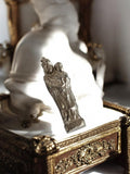 Figurine religieuse catholique métal Lourdes vintage