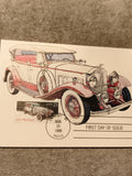 Carte premier jour USA 1988 1932 Packard timbre 25c Detroit philatélie auto