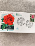 Lettre FDC Les Roses de France 1982 Premier Jour Rose Moderne timbre ancien