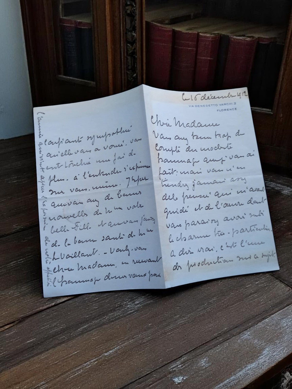 Lettre manuscrite 1942 - Impressions d'Italie en temps de guerre - Vintage Flore