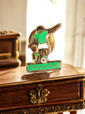 Pin's vintage US Galgon football émaillé vert joueur ancien badge