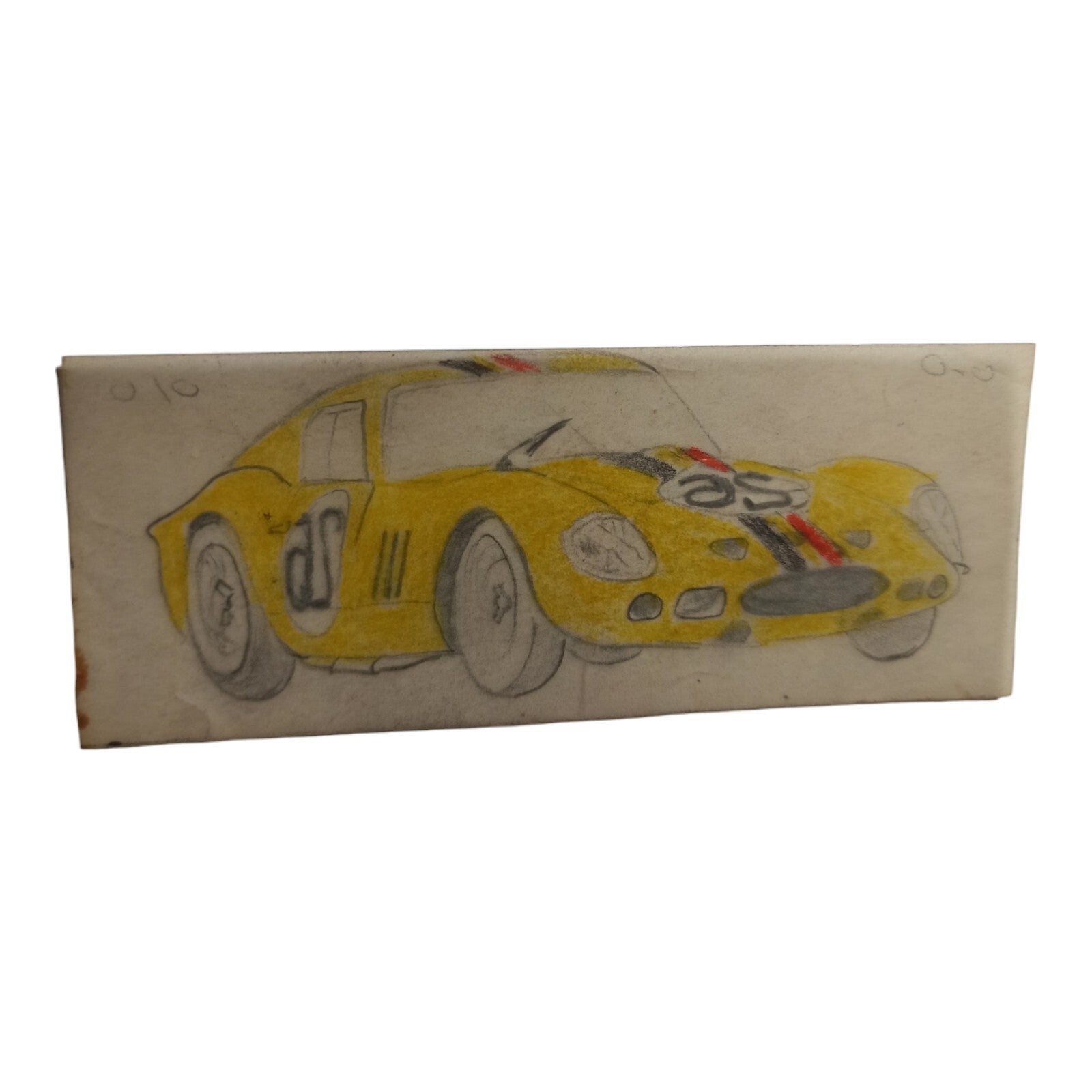 Plan de conception Dinky Toys dessin Scalextric voiture jaune