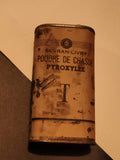Boîte métal ancienne Sevran Livry poudre de chasse pyroxylée vintage déco
