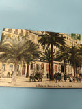 Ancienne carte postale animée Toulon Place de la Liberté palmiers vintage