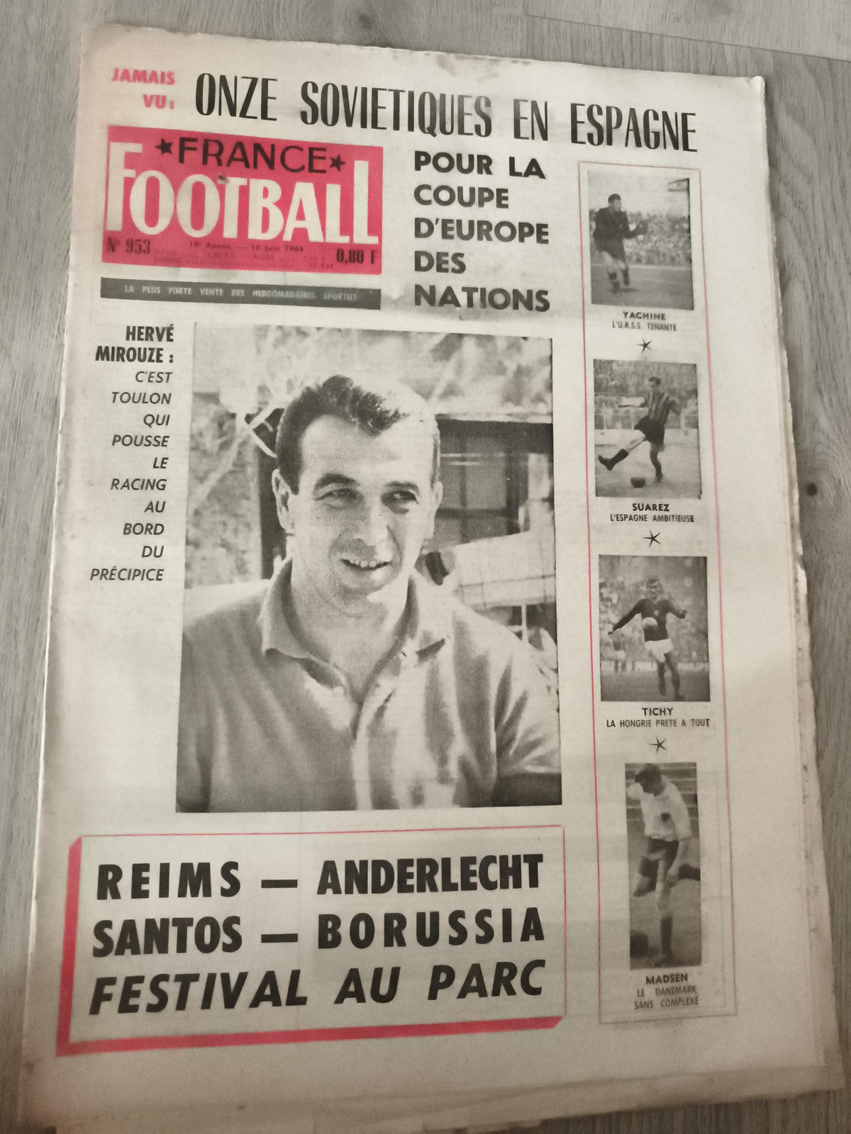 Ancien journal France Football 1964 N°953 Coupe d’Europe vintage foot