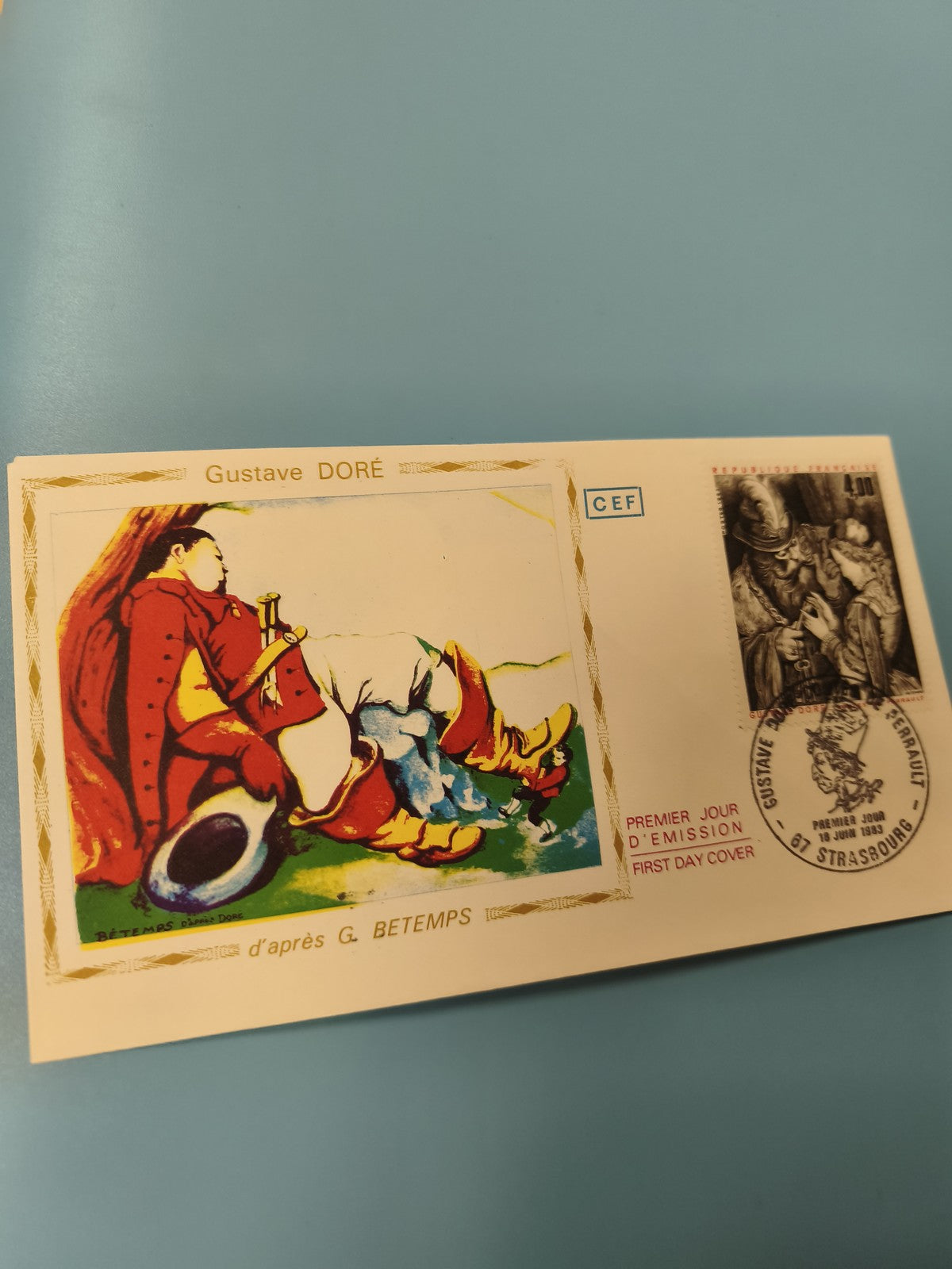 Enveloppe FDC premier jour d?émission Gustave Doré illustrée d?après Betemps (Re