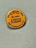 Pin's vintage politique Rinaldi 1992 Alpes Haute-Provence jaune ancien collectio
