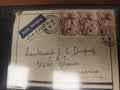 Lettre avion 1942 Maroc timbres oblitérés Marrakech philatélie cachet bleu