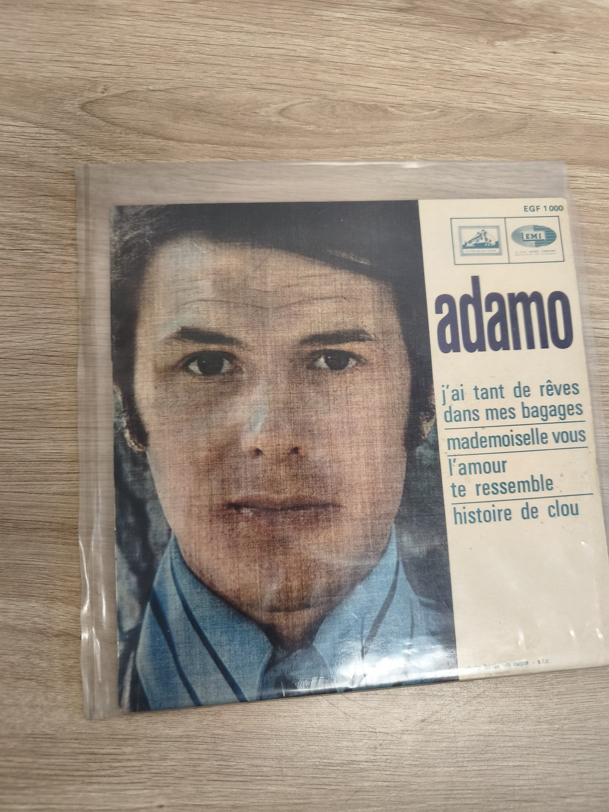 Vinyle 45 tours Adamo ? J?ai tant de rêves, Mademoiselle vous, EMI EGF 1000