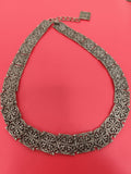 Ceinture ancienne femme motif ajouré style rétro, finition argentée, vintage