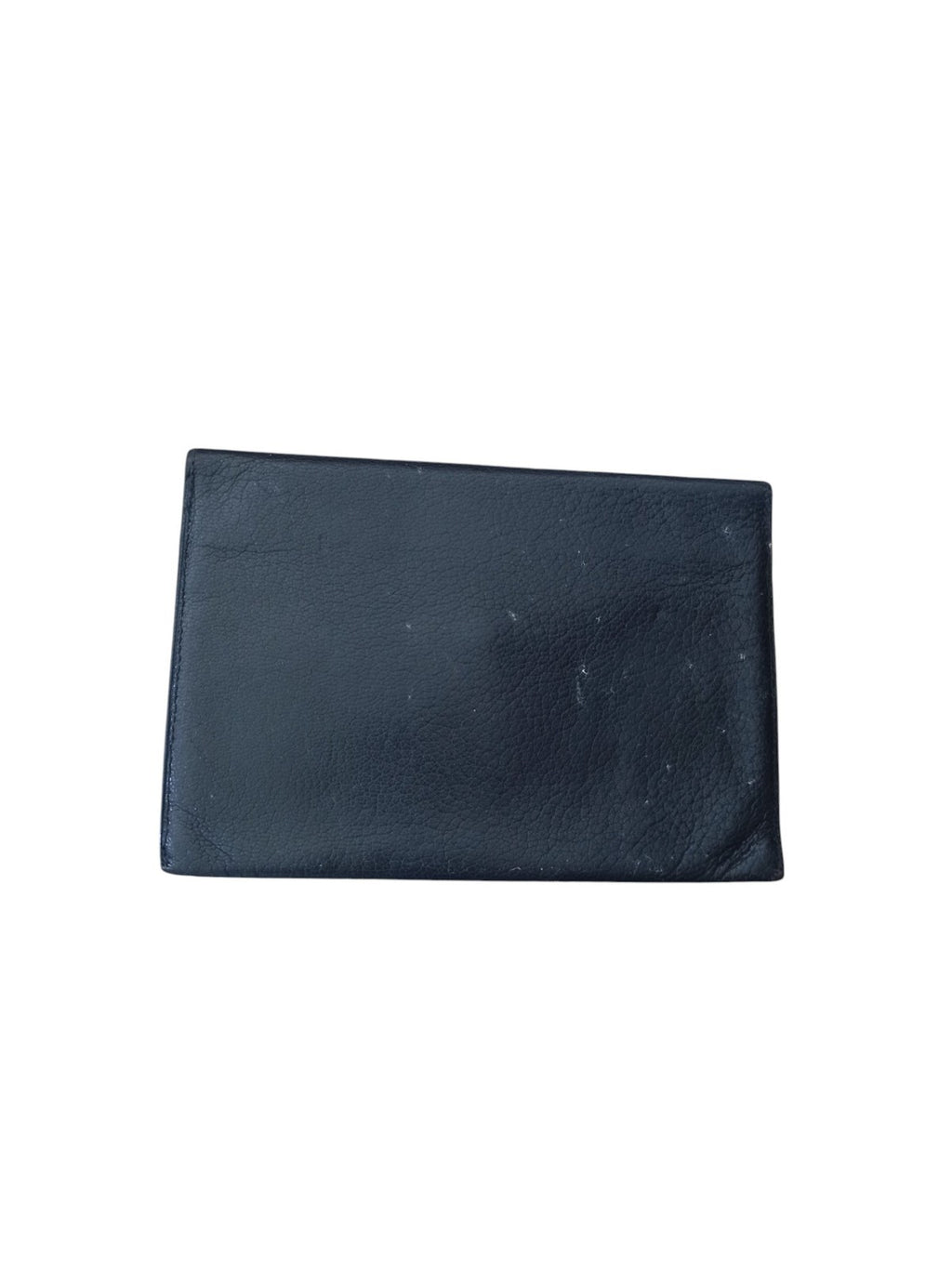 Portefeuille vintage Carita Paris cuir noir ancien, porte-monnaie élégant
