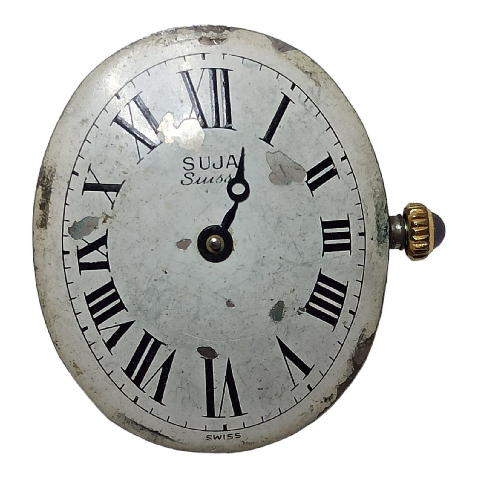 Montre ancienne SUJA Suisse mécanique cadran romain à restaurer vintage