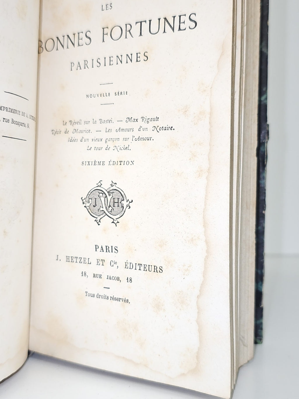 Ancien livre vintage Les bonnes fortunes roman rétro collection littérature rare